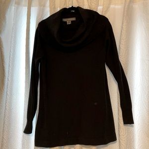 Black tunic sweater with cowl neck (XL)